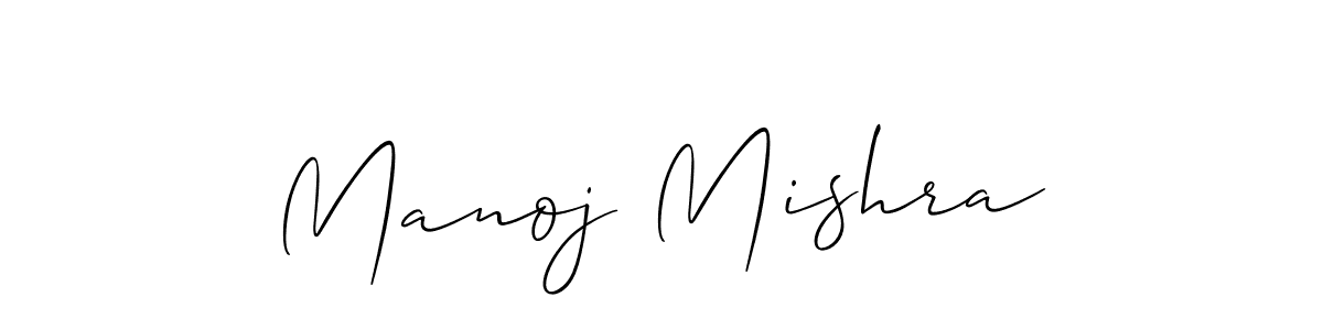 The best way (Allison_Script) to make a short signature is to pick only two or three words in your name. The name Manoj Mishra include a total of six letters. For converting this name. Manoj Mishra signature style 2 images and pictures png