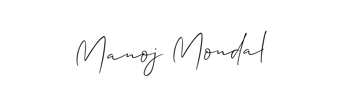 How to make Manoj Mondal name signature. Use Allison_Script style for creating short signs online. This is the latest handwritten sign. Manoj Mondal signature style 2 images and pictures png