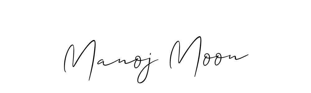 It looks lik you need a new signature style for name Manoj Moon. Design unique handwritten (Allison_Script) signature with our free signature maker in just a few clicks. Manoj Moon signature style 2 images and pictures png