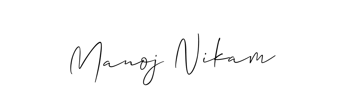 It looks lik you need a new signature style for name Manoj Nikam. Design unique handwritten (Allison_Script) signature with our free signature maker in just a few clicks. Manoj Nikam signature style 2 images and pictures png