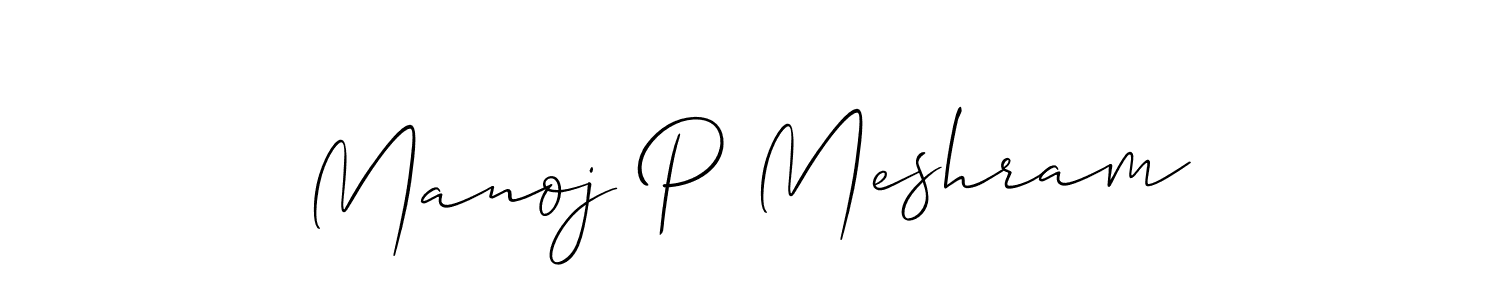 Manoj P Meshram stylish signature style. Best Handwritten Sign (Allison_Script) for my name. Handwritten Signature Collection Ideas for my name Manoj P Meshram. Manoj P Meshram signature style 2 images and pictures png