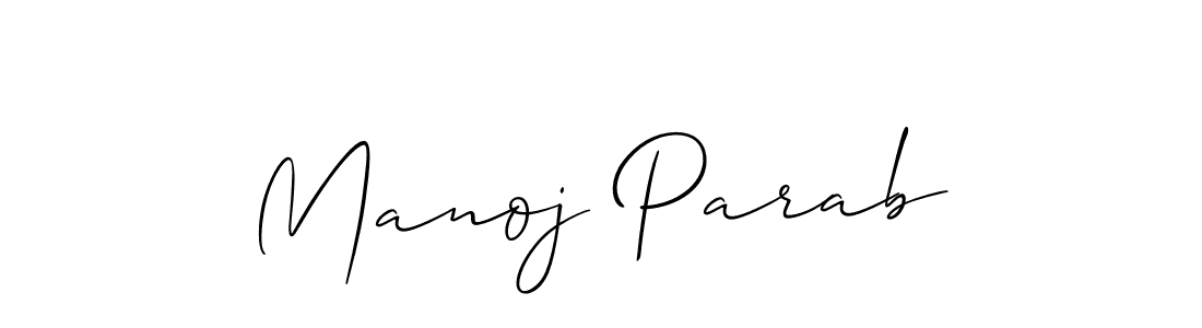You should practise on your own different ways (Allison_Script) to write your name (Manoj Parab) in signature. don't let someone else do it for you. Manoj Parab signature style 2 images and pictures png