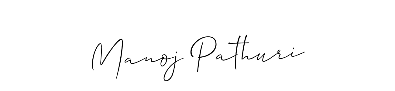 Use a signature maker to create a handwritten signature online. With this signature software, you can design (Allison_Script) your own signature for name Manoj Pathuri. Manoj Pathuri signature style 2 images and pictures png