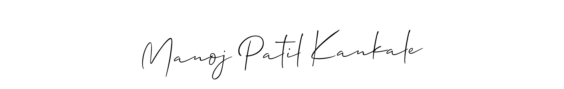 Use a signature maker to create a handwritten signature online. With this signature software, you can design (Allison_Script) your own signature for name Manoj Patil Kankale. Manoj Patil Kankale signature style 2 images and pictures png