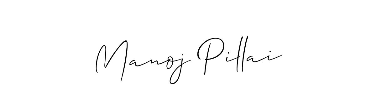 Also we have Manoj Pillai name is the best signature style. Create professional handwritten signature collection using Allison_Script autograph style. Manoj Pillai signature style 2 images and pictures png