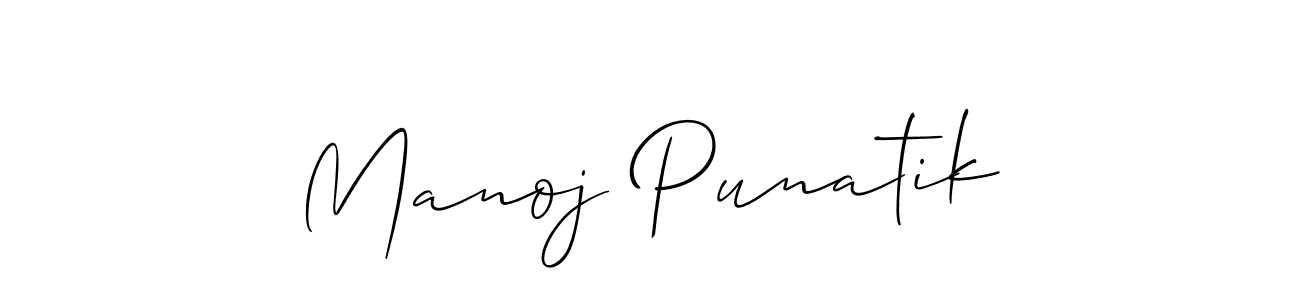 How to Draw Manoj Punatik signature style? Allison_Script is a latest design signature styles for name Manoj Punatik. Manoj Punatik signature style 2 images and pictures png