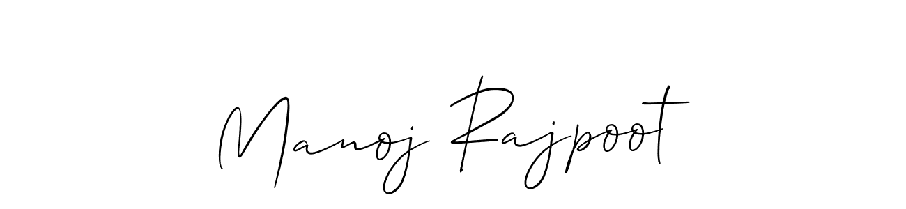 It looks lik you need a new signature style for name Manoj Rajpoot. Design unique handwritten (Allison_Script) signature with our free signature maker in just a few clicks. Manoj Rajpoot signature style 2 images and pictures png