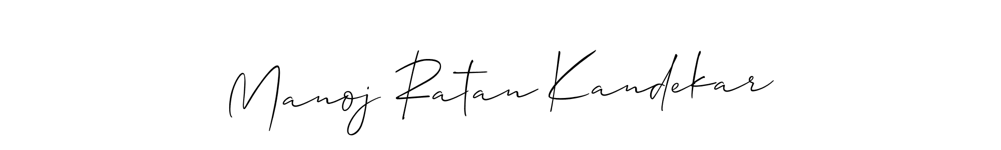 Use a signature maker to create a handwritten signature online. With this signature software, you can design (Allison_Script) your own signature for name Manoj Ratan Kandekar. Manoj Ratan Kandekar signature style 2 images and pictures png