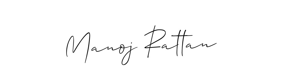 It looks lik you need a new signature style for name Manoj Rattan. Design unique handwritten (Allison_Script) signature with our free signature maker in just a few clicks. Manoj Rattan signature style 2 images and pictures png