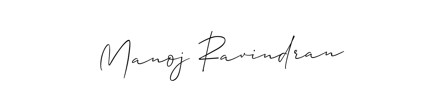 Design your own signature with our free online signature maker. With this signature software, you can create a handwritten (Allison_Script) signature for name Manoj Ravindran. Manoj Ravindran signature style 2 images and pictures png