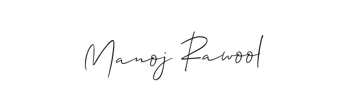 How to make Manoj Rawool signature? Allison_Script is a professional autograph style. Create handwritten signature for Manoj Rawool name. Manoj Rawool signature style 2 images and pictures png
