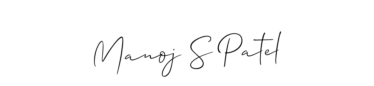 How to make Manoj S Patel signature? Allison_Script is a professional autograph style. Create handwritten signature for Manoj S Patel name. Manoj S Patel signature style 2 images and pictures png