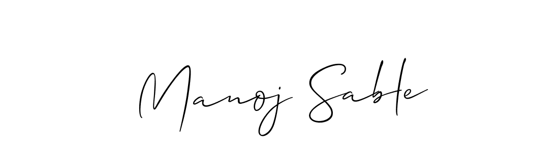 Design your own signature with our free online signature maker. With this signature software, you can create a handwritten (Allison_Script) signature for name Manoj Sable. Manoj Sable signature style 2 images and pictures png