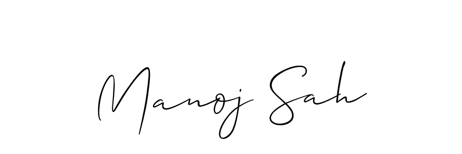 It looks lik you need a new signature style for name Manoj Sah. Design unique handwritten (Allison_Script) signature with our free signature maker in just a few clicks. Manoj Sah signature style 2 images and pictures png