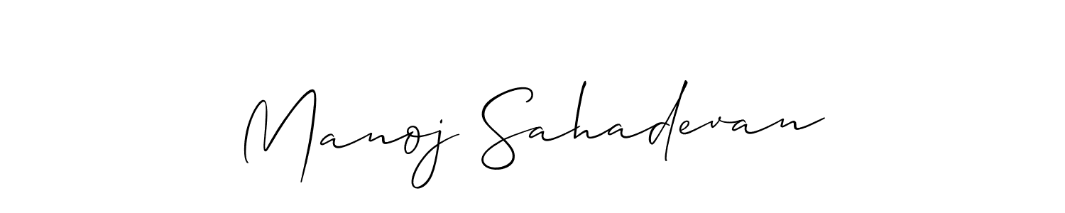 Also You can easily find your signature by using the search form. We will create Manoj Sahadevan name handwritten signature images for you free of cost using Allison_Script sign style. Manoj Sahadevan signature style 2 images and pictures png