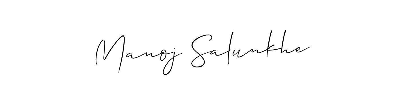 Also we have Manoj Salunkhe name is the best signature style. Create professional handwritten signature collection using Allison_Script autograph style. Manoj Salunkhe signature style 2 images and pictures png