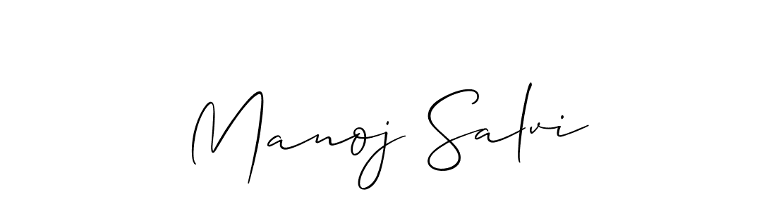 Use a signature maker to create a handwritten signature online. With this signature software, you can design (Allison_Script) your own signature for name Manoj Salvi. Manoj Salvi signature style 2 images and pictures png
