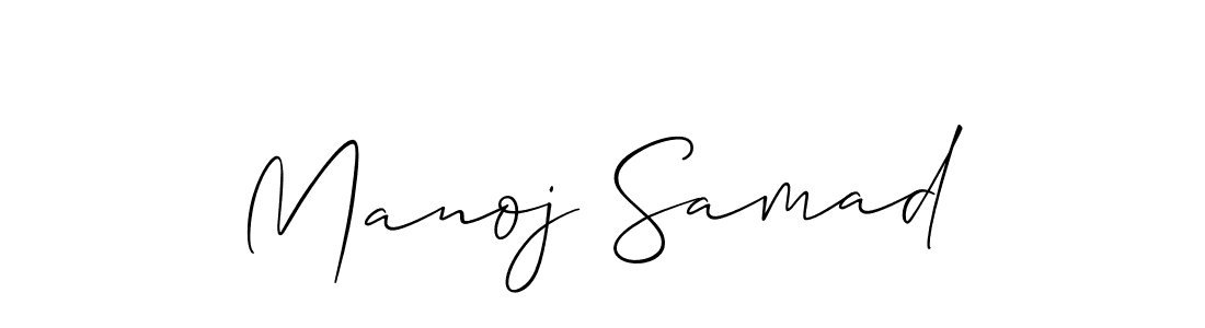 How to make Manoj Samad signature? Allison_Script is a professional autograph style. Create handwritten signature for Manoj Samad name. Manoj Samad signature style 2 images and pictures png