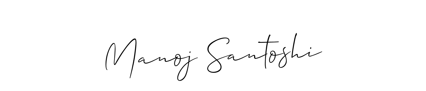 You should practise on your own different ways (Allison_Script) to write your name (Manoj Santoshi) in signature. don't let someone else do it for you. Manoj Santoshi signature style 2 images and pictures png