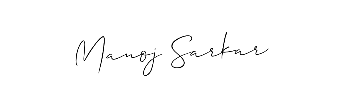 Make a beautiful signature design for name Manoj Sarkar. With this signature (Allison_Script) style, you can create a handwritten signature for free. Manoj Sarkar signature style 2 images and pictures png