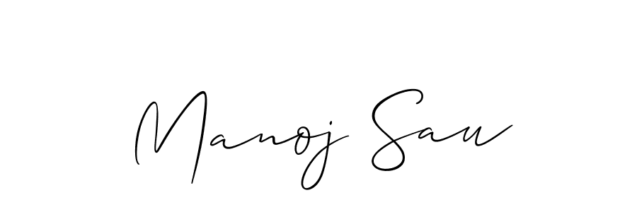 Make a beautiful signature design for name Manoj Sau. With this signature (Allison_Script) style, you can create a handwritten signature for free. Manoj Sau signature style 2 images and pictures png