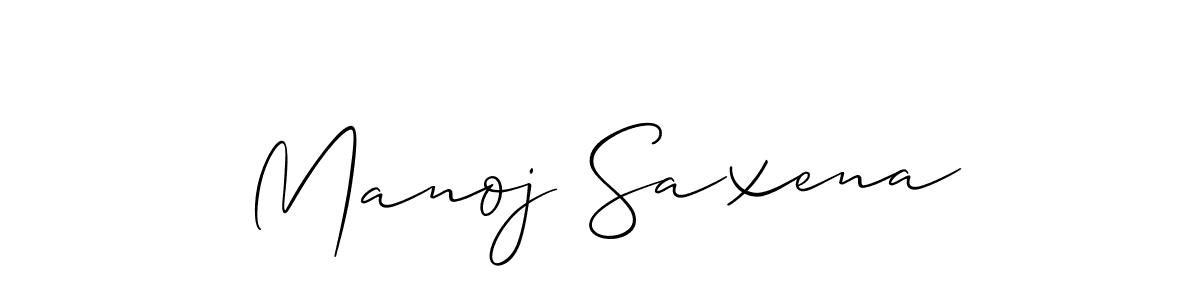 Make a short Manoj Saxena signature style. Manage your documents anywhere anytime using Allison_Script. Create and add eSignatures, submit forms, share and send files easily. Manoj Saxena signature style 2 images and pictures png