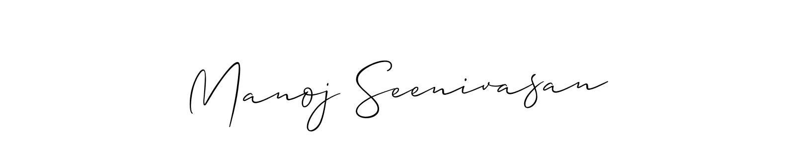 You can use this online signature creator to create a handwritten signature for the name Manoj Seenivasan. This is the best online autograph maker. Manoj Seenivasan signature style 2 images and pictures png