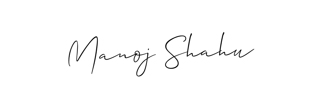 Use a signature maker to create a handwritten signature online. With this signature software, you can design (Allison_Script) your own signature for name Manoj Shahu. Manoj Shahu signature style 2 images and pictures png