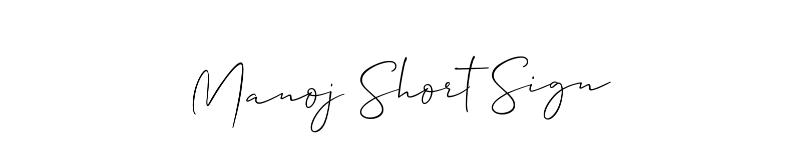 Also we have Manoj Short Sign name is the best signature style. Create professional handwritten signature collection using Allison_Script autograph style. Manoj Short Sign signature style 2 images and pictures png