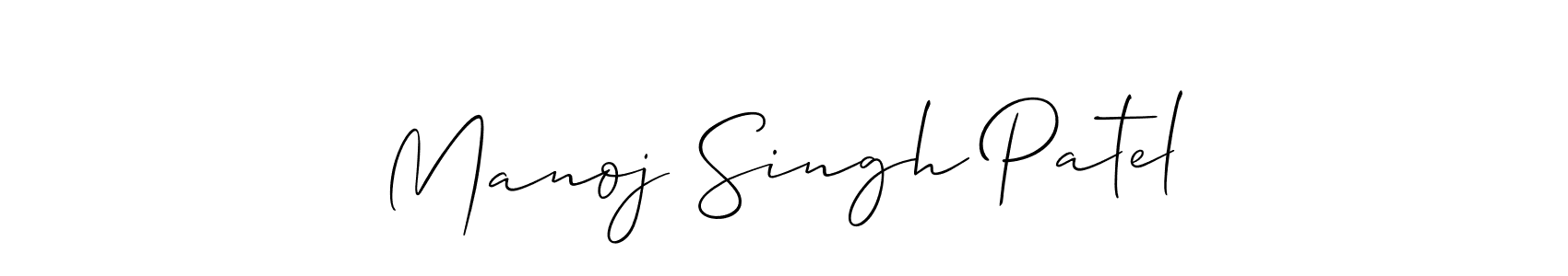 Make a beautiful signature design for name Manoj Singh Patel. With this signature (Allison_Script) style, you can create a handwritten signature for free. Manoj Singh Patel signature style 2 images and pictures png