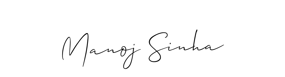 How to make Manoj Sinha signature? Allison_Script is a professional autograph style. Create handwritten signature for Manoj Sinha name. Manoj Sinha signature style 2 images and pictures png