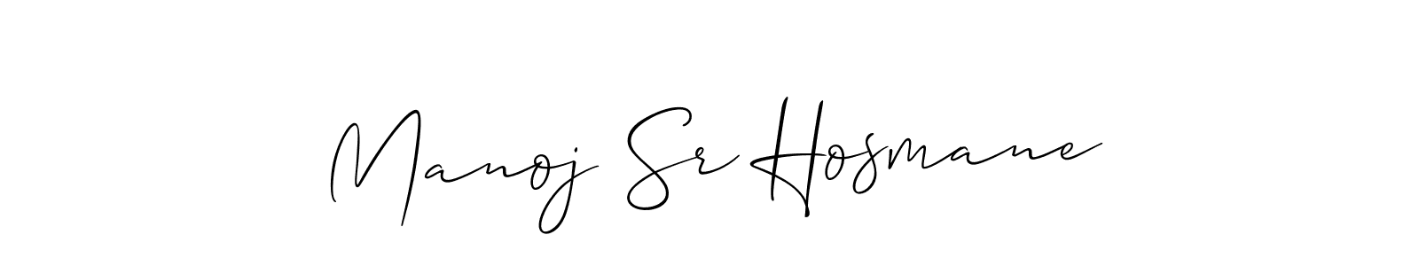 Make a beautiful signature design for name Manoj Sr Hosmane. With this signature (Allison_Script) style, you can create a handwritten signature for free. Manoj Sr Hosmane signature style 2 images and pictures png