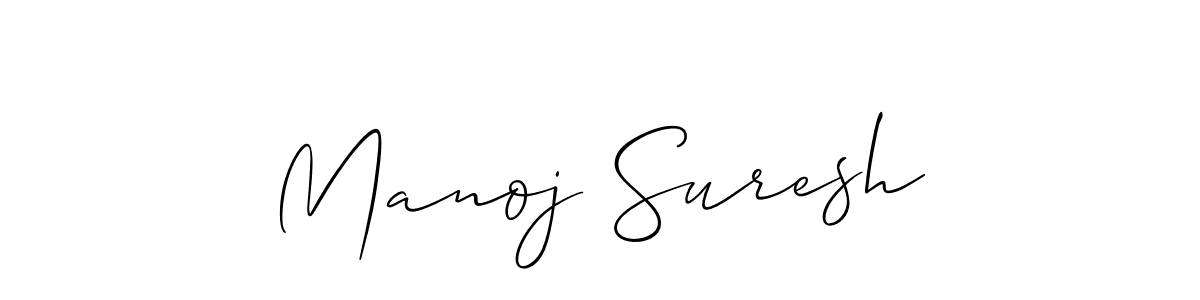 Design your own signature with our free online signature maker. With this signature software, you can create a handwritten (Allison_Script) signature for name Manoj Suresh. Manoj Suresh signature style 2 images and pictures png