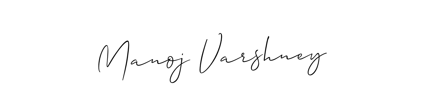Create a beautiful signature design for name Manoj Varshney. With this signature (Allison_Script) fonts, you can make a handwritten signature for free. Manoj Varshney signature style 2 images and pictures png