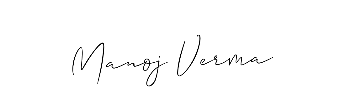 How to make Manoj Verma name signature. Use Allison_Script style for creating short signs online. This is the latest handwritten sign. Manoj Verma signature style 2 images and pictures png