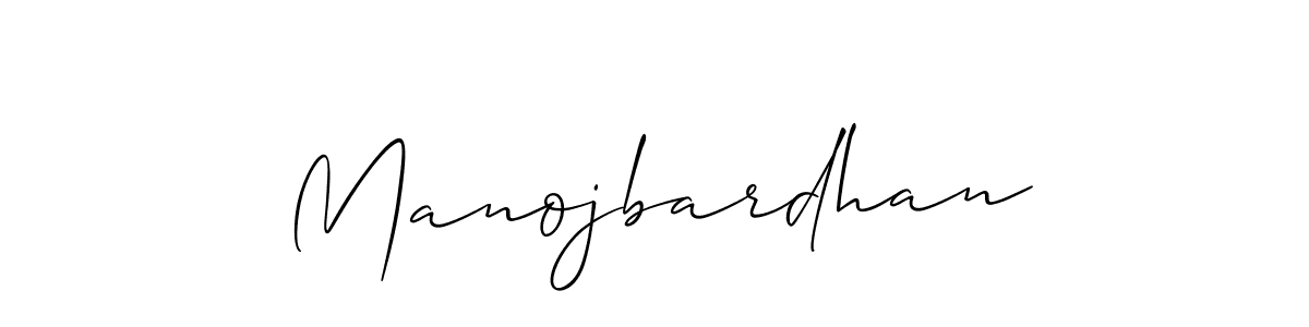 Design your own signature with our free online signature maker. With this signature software, you can create a handwritten (Allison_Script) signature for name Manojbardhan. Manojbardhan signature style 2 images and pictures png