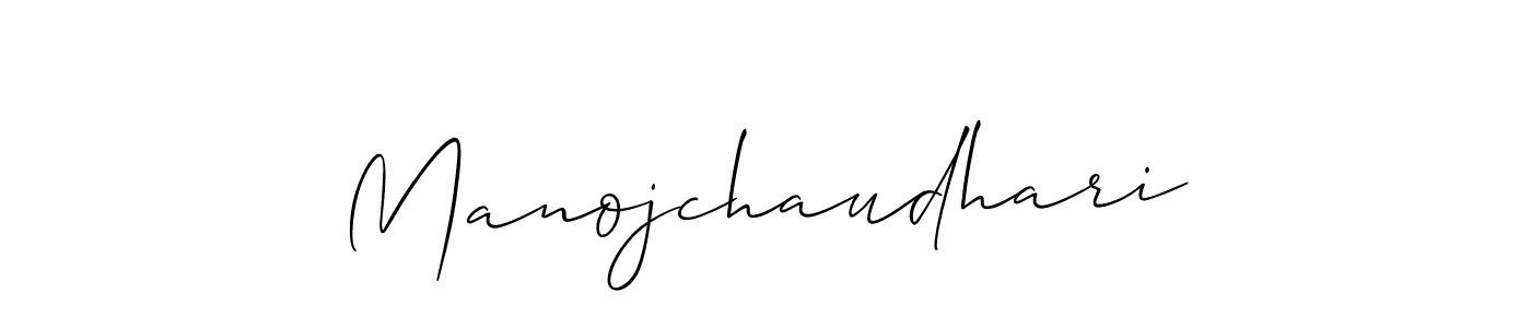 Make a beautiful signature design for name Manojchaudhari. With this signature (Allison_Script) style, you can create a handwritten signature for free. Manojchaudhari signature style 2 images and pictures png