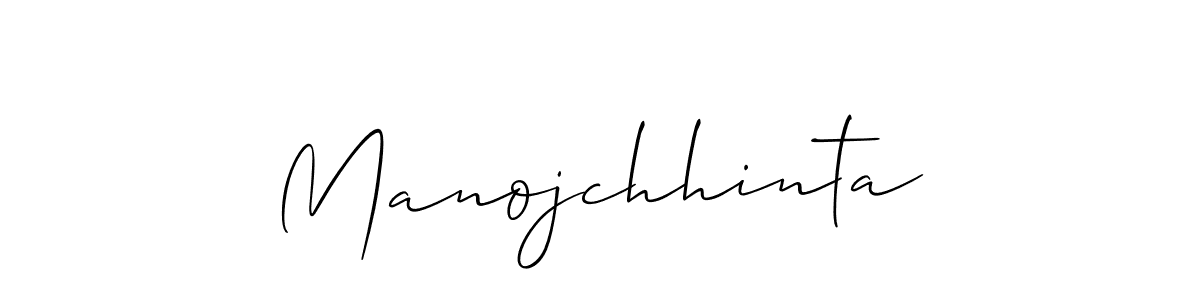 How to Draw Manojchhinta signature style? Allison_Script is a latest design signature styles for name Manojchhinta. Manojchhinta signature style 2 images and pictures png