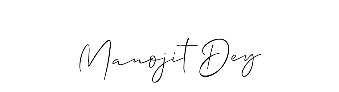 Use a signature maker to create a handwritten signature online. With this signature software, you can design (Allison_Script) your own signature for name Manojit Dey. Manojit Dey signature style 2 images and pictures png