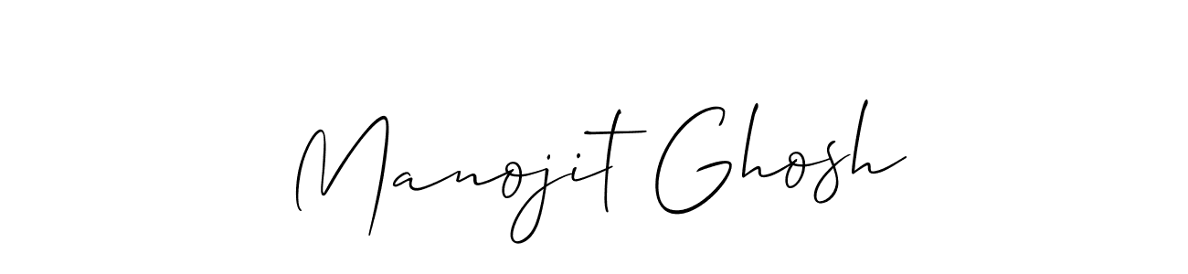 Design your own signature with our free online signature maker. With this signature software, you can create a handwritten (Allison_Script) signature for name Manojit Ghosh. Manojit Ghosh signature style 2 images and pictures png