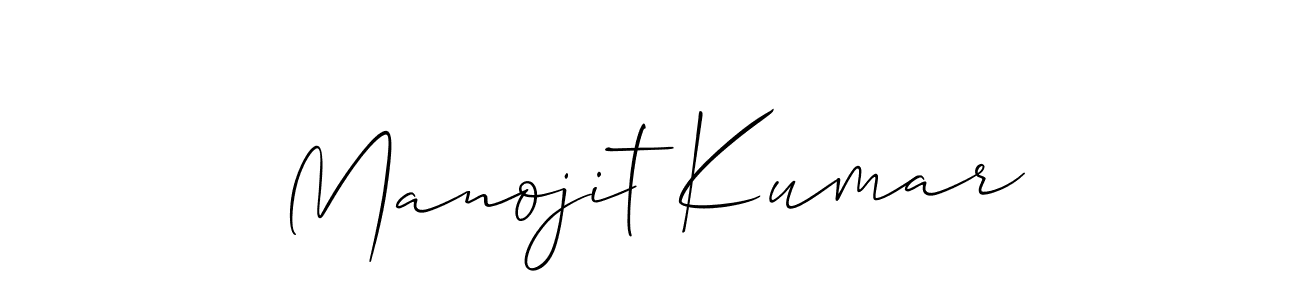Use a signature maker to create a handwritten signature online. With this signature software, you can design (Allison_Script) your own signature for name Manojit Kumar. Manojit Kumar signature style 2 images and pictures png