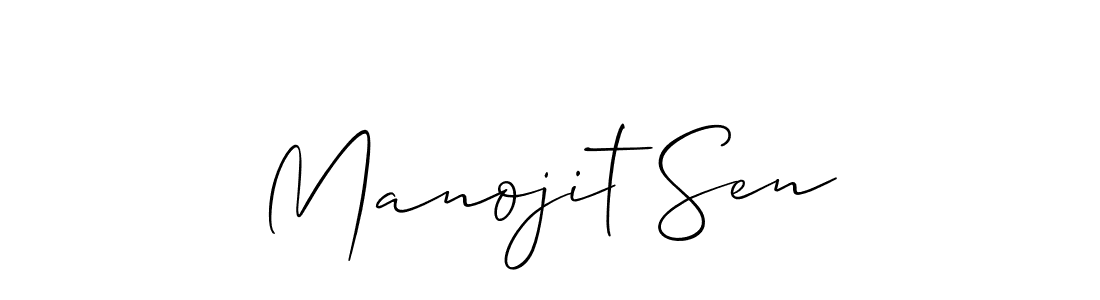 Make a short Manojit Sen signature style. Manage your documents anywhere anytime using Allison_Script. Create and add eSignatures, submit forms, share and send files easily. Manojit Sen signature style 2 images and pictures png