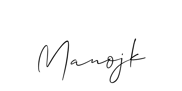 It looks lik you need a new signature style for name Manojk. Design unique handwritten (Allison_Script) signature with our free signature maker in just a few clicks. Manojk signature style 2 images and pictures png