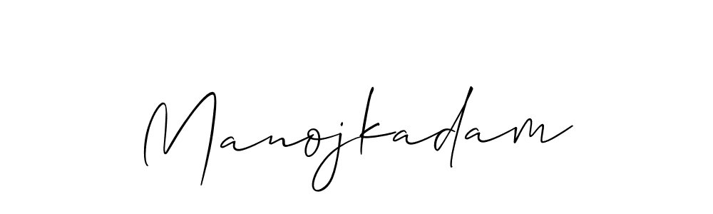 Create a beautiful signature design for name Manojkadam. With this signature (Allison_Script) fonts, you can make a handwritten signature for free. Manojkadam signature style 2 images and pictures png