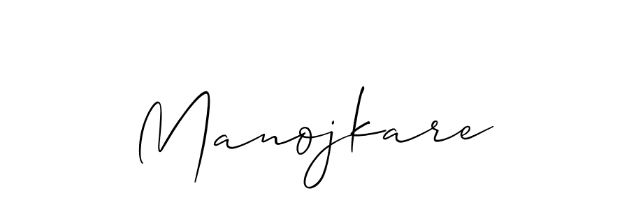 Use a signature maker to create a handwritten signature online. With this signature software, you can design (Allison_Script) your own signature for name Manojkare. Manojkare signature style 2 images and pictures png