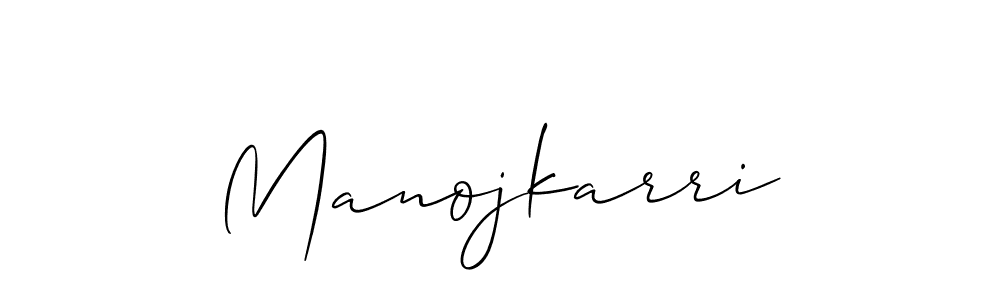 Create a beautiful signature design for name Manojkarri. With this signature (Allison_Script) fonts, you can make a handwritten signature for free. Manojkarri signature style 2 images and pictures png