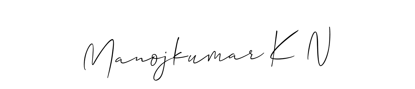 Best and Professional Signature Style for Manojkumar K N. Allison_Script Best Signature Style Collection. Manojkumar K N signature style 2 images and pictures png