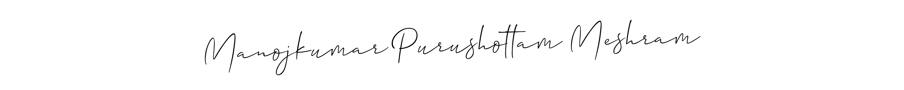 You can use this online signature creator to create a handwritten signature for the name Manojkumar Purushottam Meshram. This is the best online autograph maker. Manojkumar Purushottam Meshram signature style 2 images and pictures png