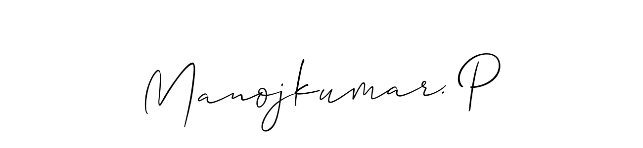 Use a signature maker to create a handwritten signature online. With this signature software, you can design (Allison_Script) your own signature for name Manojkumar. P. Manojkumar. P signature style 2 images and pictures png