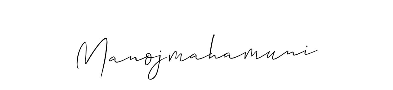 How to make Manojmahamuni name signature. Use Allison_Script style for creating short signs online. This is the latest handwritten sign. Manojmahamuni signature style 2 images and pictures png